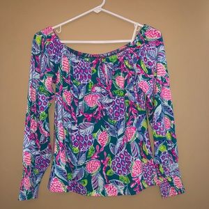 Lilly Pulitzer Lana off the shoulder top - small - NWT